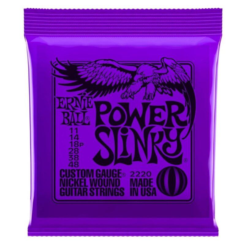 Ernie Ball 2220 Power Slinky Nickel Wound Electric Guitar Strings Package (6-String Set, .011 - .048) Malaysia