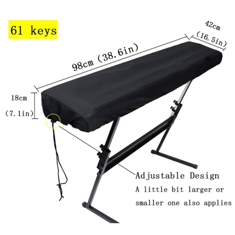 GL Nylon Piano Keyboard Dust Cover with Adjustable Cord Lock Keyboard Cover for 61 Keys Piano Keyboard Malaysia