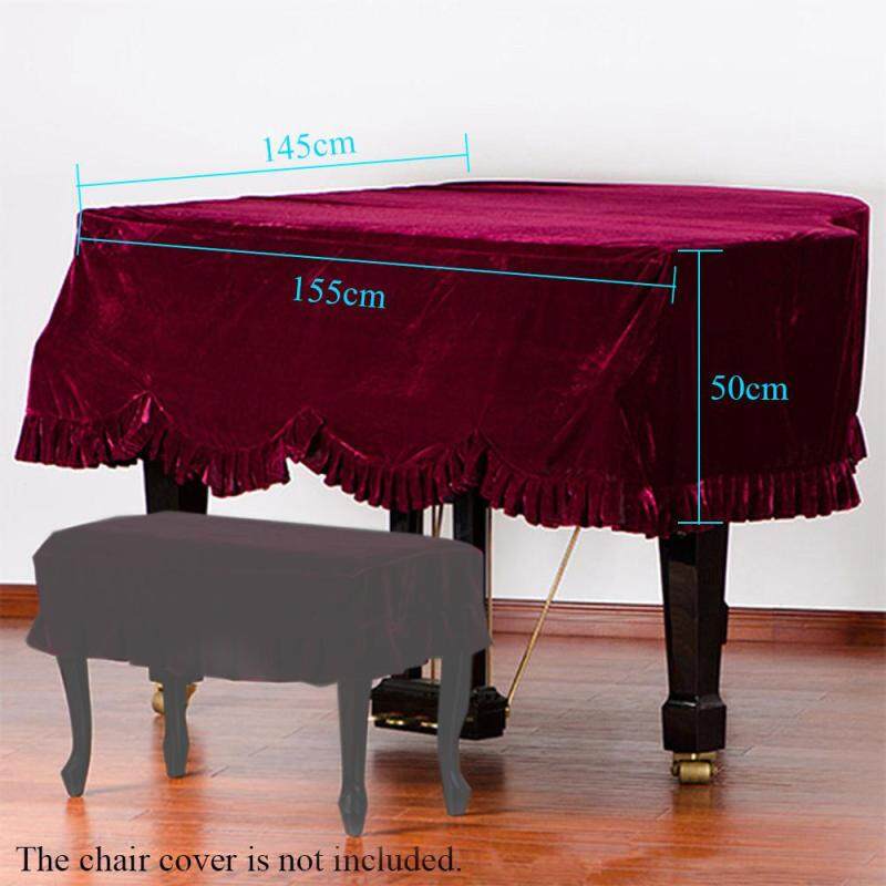 Grand Piano Pleuche Bordered Dust Protective Cover Cloth Red Malaysia