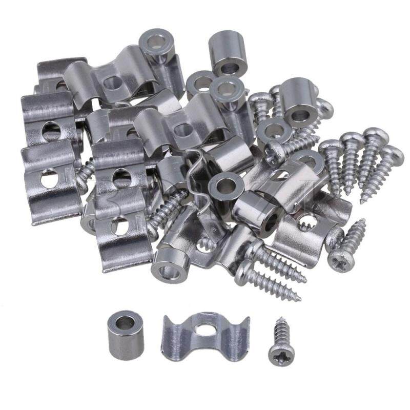 Guitar Parts String Tree Guide Retainer Spacer & Screw Set of 10 Chrome Malaysia
