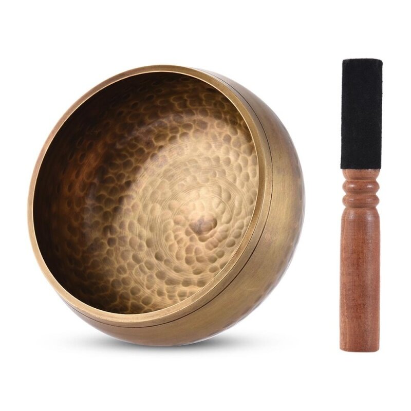 Handmade Tibetan Bell Metal Singing Bowl 17.5cm / 6.9in Caliber with Striker for Buddhism Buddhist Meditation Prayer Yoga Healing Relaxation Malaysia