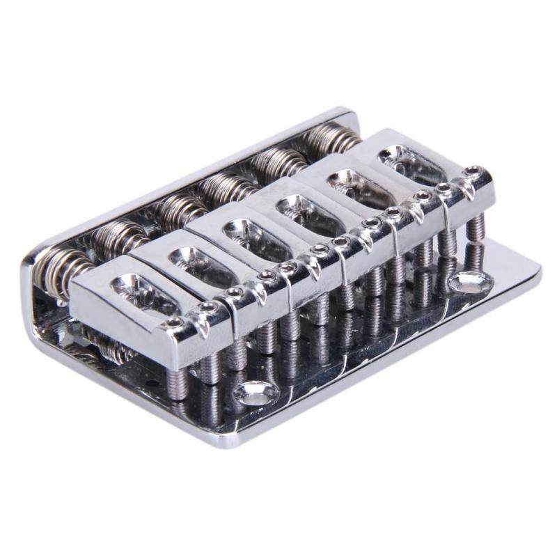 Hardtail Bridge Top Load 65mm Electric Guitar Bridge with 5 Screws (Silver) Malaysia