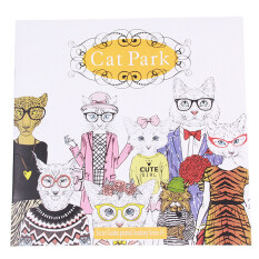 HengSong Secret Garden An Inky Treasure Hunt And Coloring Book Cat Park 24 Pages Chinese