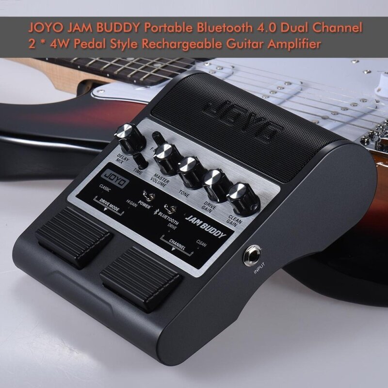 JOYO JAM BUDDY Portable Bluetooth 4.0 Dual Channel Pedal Style Guitar Amplifier Amp Speaker with Delay Overdrive Clean Effects US BLACK Malaysia