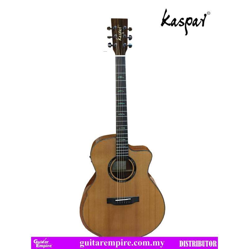 KASPAR Solid Top Semi-Acoustic Guitar K75C-EQ, With Pickup and Built-in Tuner, Rosewood Fingerboard, Gloss Furnishing Malaysia