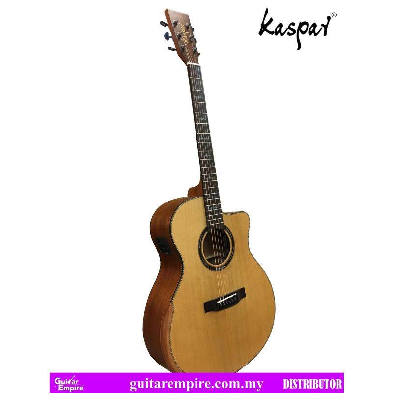 Kaspar Solid Top Semi-Acoustic, K75C-EQ, with Pickup and Built-in Tuner, Rosewood Fingerboard, Matte Furnishing Malaysia