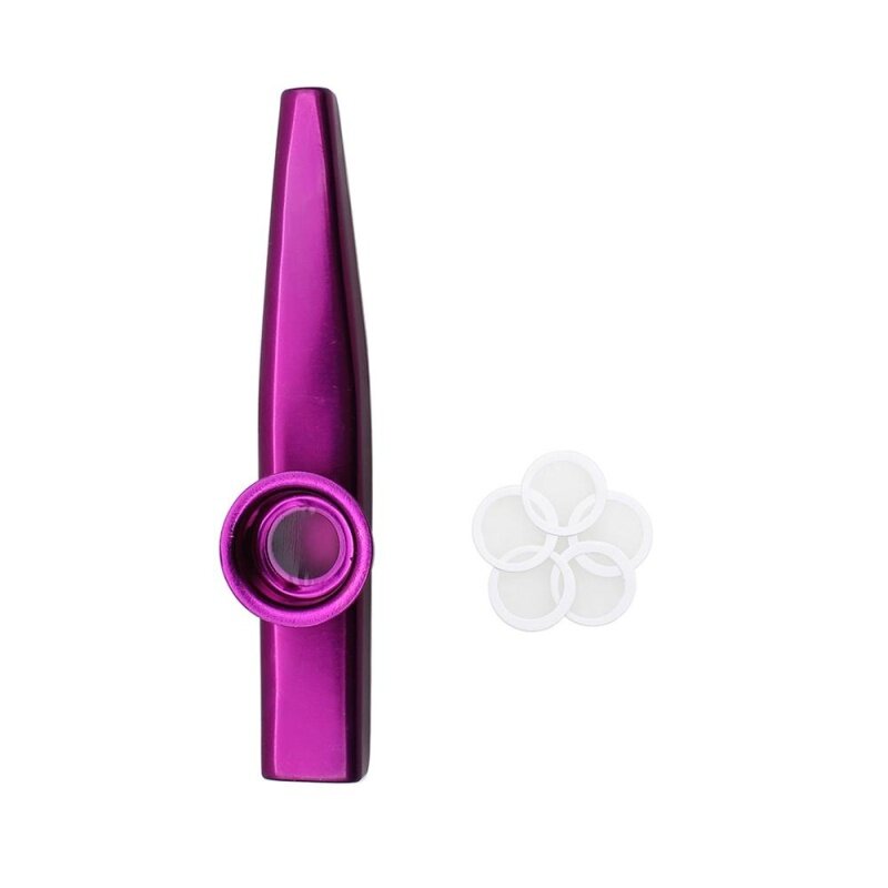 Kazoo Aluminum Alloy Metal with 5pcs Flute Diaphragm Gift for Kids Music Lovers Purple Malaysia