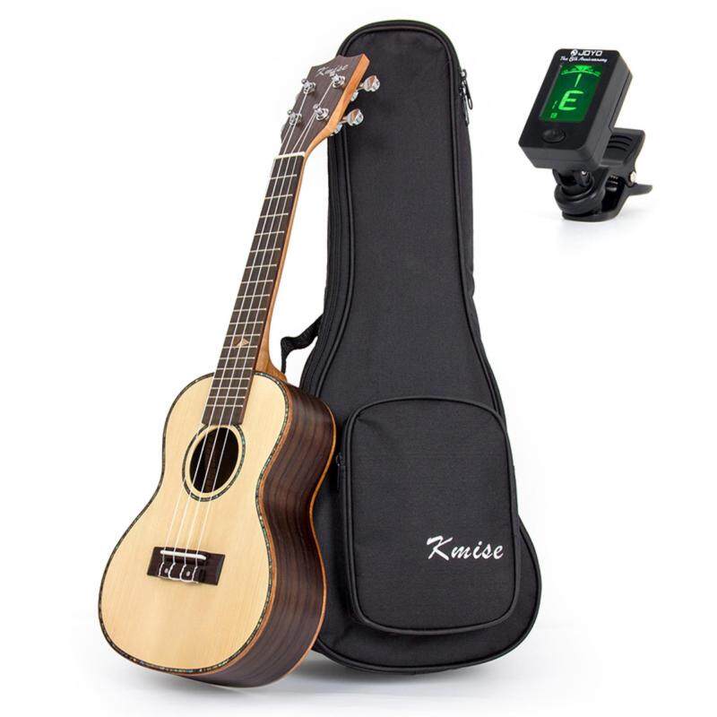 Kmise Concert Ukulele Uke 23 Inch Acoustic Hawaii Guitar Solid Spruce Top Rosewood Wood 18 Fret with Bag Tuner (Yellow) Malaysia