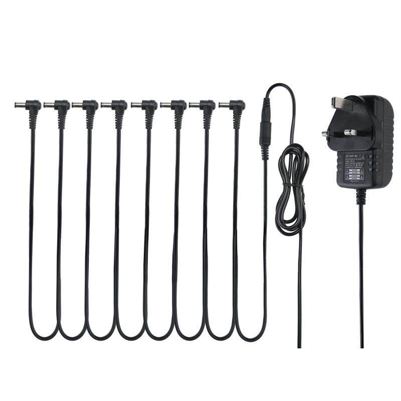 leegoal 9V Pedal Power Supply With 8 Way Daisy Chain Cables For Guitar Effects Pedals Power Adapter (DC 1A UK Plug) Malaysia