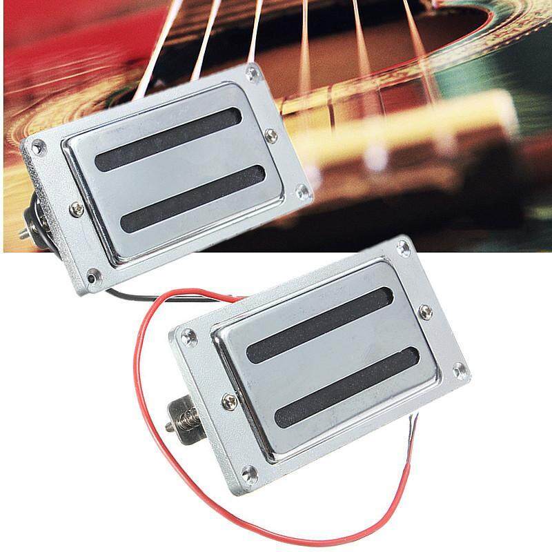 Mini Humbucker Bridge Neck Pickup Part Chrome Set For Rickenbacker Bass Guitar Sliver Malaysia