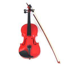 New 4/4 Full Size Natural Acoustic Wood Color Violin Fiddle with Case Bow