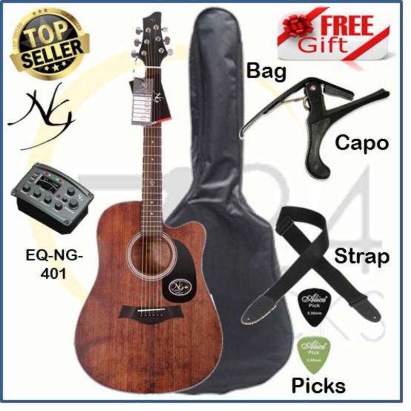 Northerly Gale Germany Designed Standard Size 41 Inch Dreadnought Cut-Away Acoustic Electric Guitar S411CE FREE Bag, Capo, Strap & Picks Malaysia