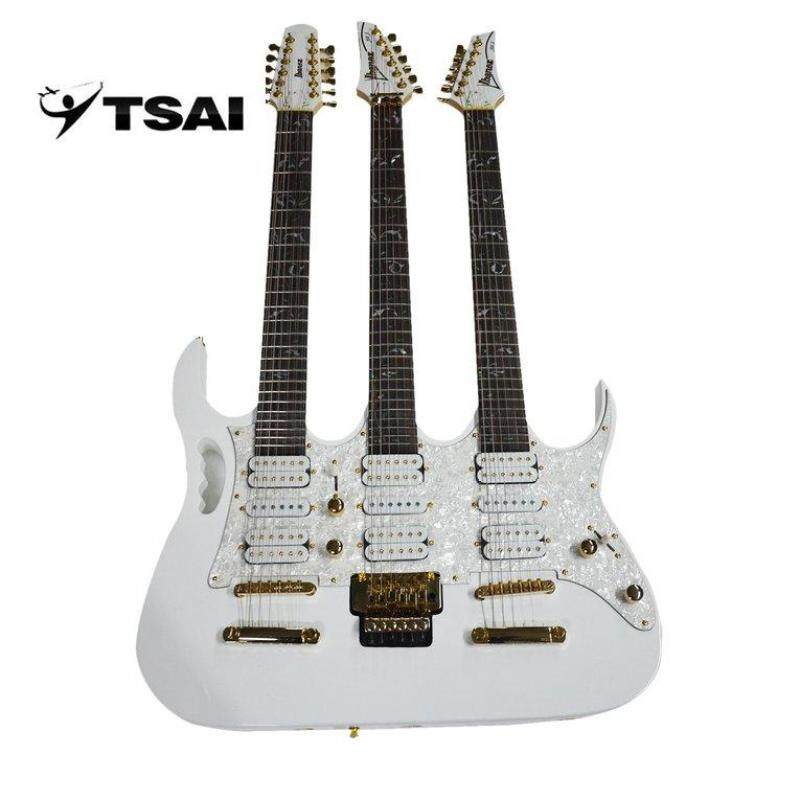 OSMAN Electric Guitar SY-NE-003 Three Necks Basswood Body Guitar Music Instrument Malaysia