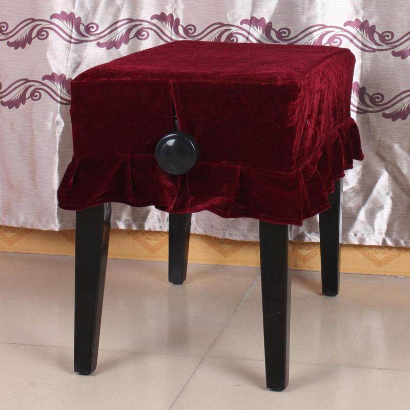 Piano Stool Chair Cover Pleuche Decorated with Macrame 55 × 35cm for Piano Single Chair Universal Malaysia