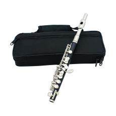 Piccolo Ottavino Half-size Flute Cupronickel Silver Plated C Key Tone with Polish Cloth Cleaning