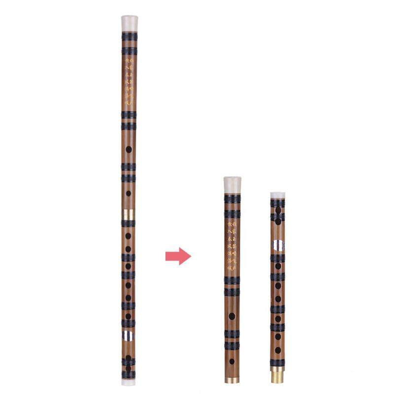 Pluggable Handmade Bitter Bamboo Flute/Dizi Traditional Chinese Musical Woodwind Instrument in E Key for Beginner Study Level Malaysia