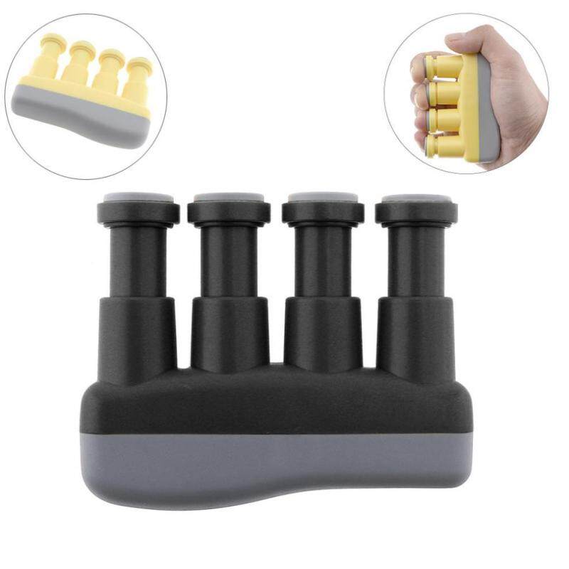 Portable Colorful Finger Exerciser Tension Hand Grip Trainer Music Instrument for Guitar Bass Piano (Black) Malaysia