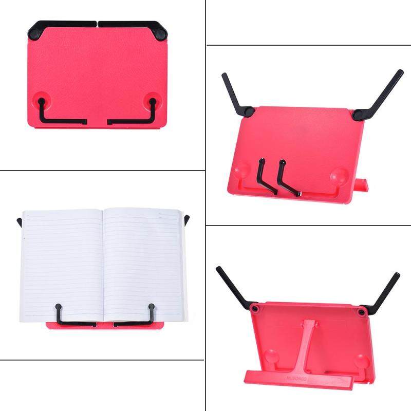 Portable Foldable Music Score Sheet Stand Holder Support Bookend Bookstand Bookholder Reading Frame for iPad Laptop Tablature Cookbook Rose Red Malaysia