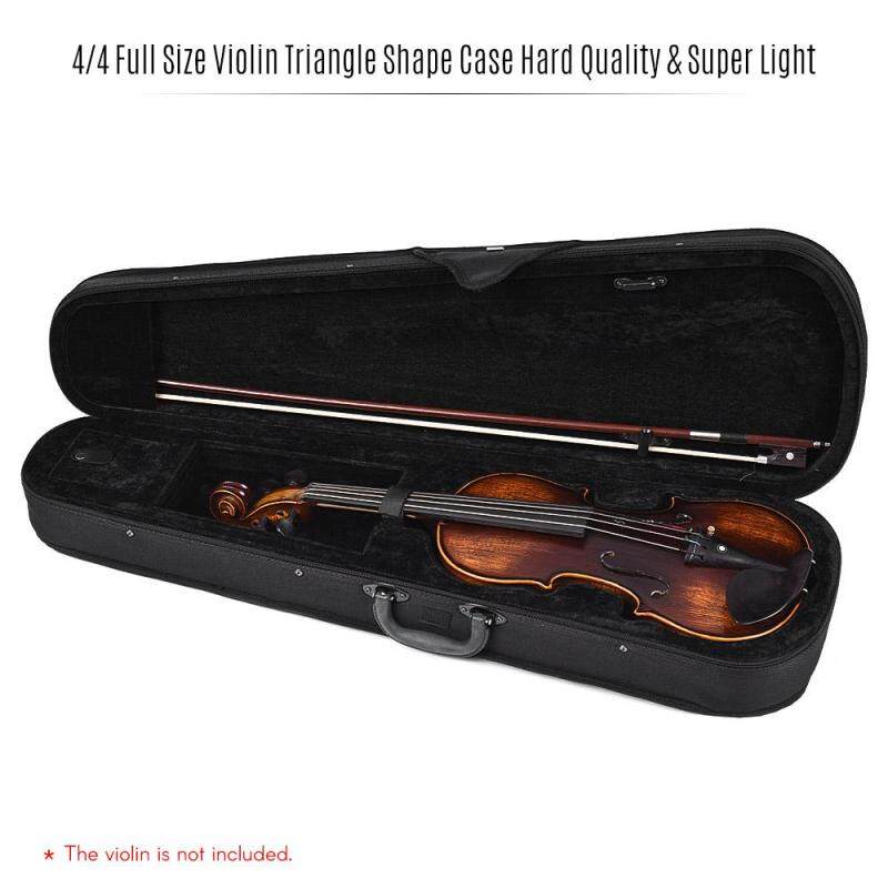 Professional 4/4 Full Size Violin Triangle Shape Case Box Hard & Super Light with Shoulder Straps Black Malaysia