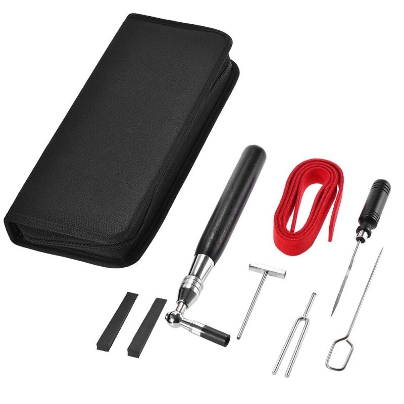 Professional Piano Tuning Tuner Maintenance Tools Kit with Tuning Fork Hammer Mute Wrench Carrying Bag Malaysia