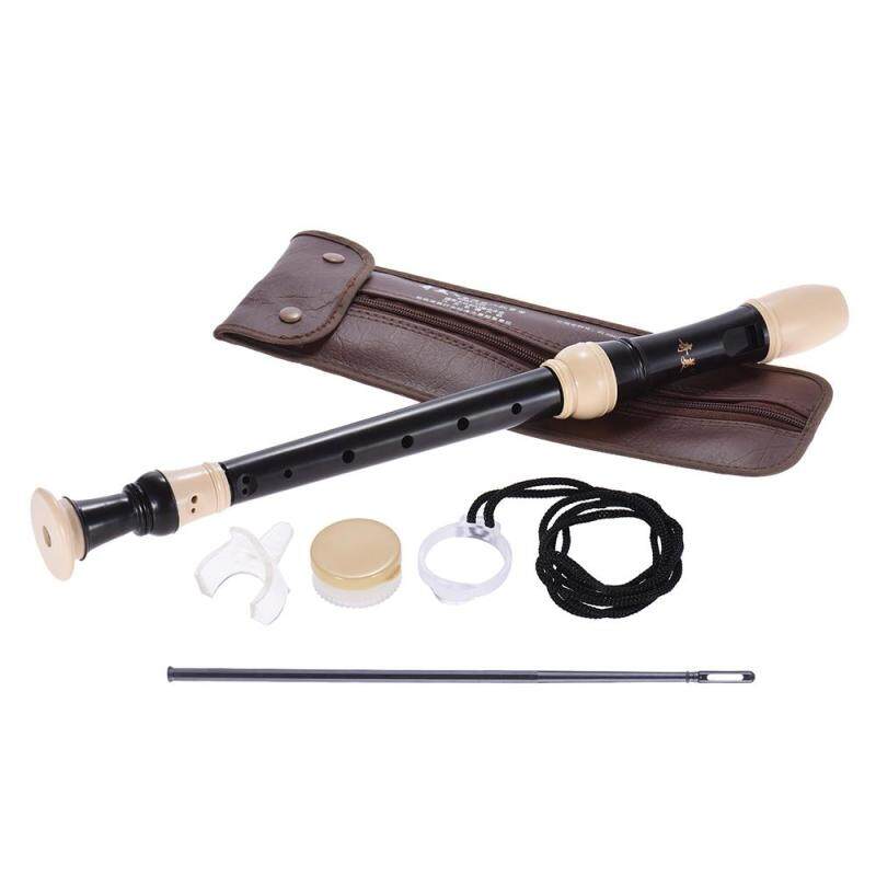 QIMEI QM8A-23G Professional Alto Recorder German Style 8 Hole Key of G Wind Musical Instrument with Cleaning Rod Carrying Bag Black Malaysia