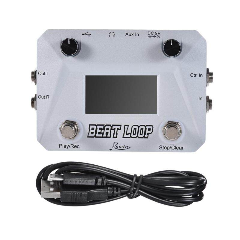 Rowin BEAT LOOP Loop Recording Guitar Effect Pedal Looper Max. 50min Recording Time Built-in 40 Drum Sounds with Pedal Footswitch Jack LCD Display USB Cable Malaysia