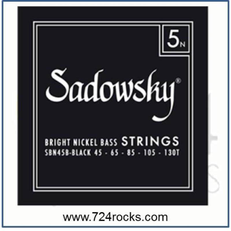 Sadowsky 5N Black Bright Nickel 5 strings Bass Strings Standard 45-130 Malaysia