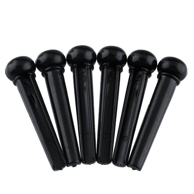 Set of 6Pcs Acoustic Guitar Bridge Pins String End Peg Inlay Tool Dots Black Malaysia