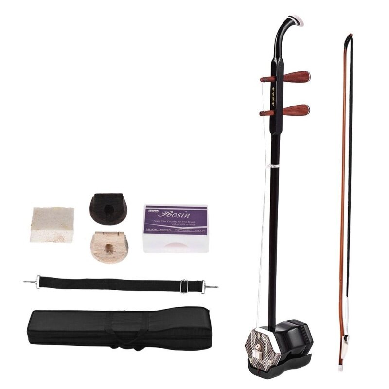 Solidwood Erhu Chinese 2-string Violin Fiddle Stringed Musical Instrument Dark Coffee Malaysia