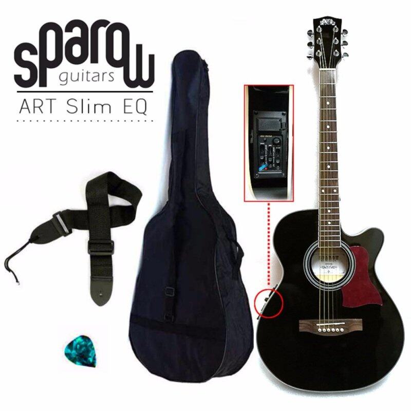 Sparow ART01 40 Slim with pickup EQ Acoustic-Electric Guitar (Black) Malaysia