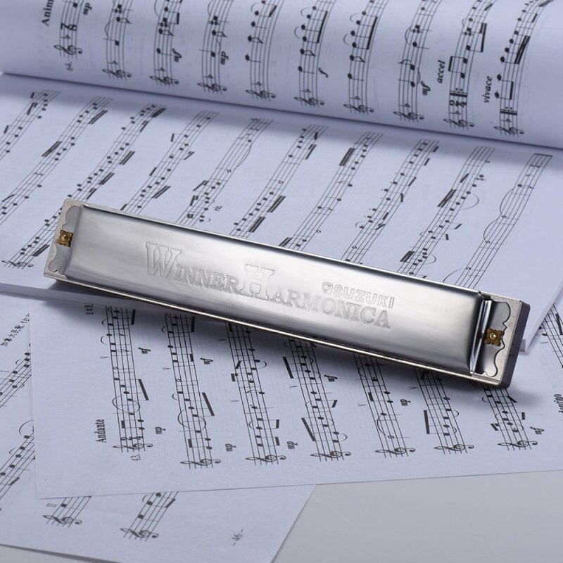 Suzuki W-24 24 Holes Harmonica Tremolo Key of C with Box Musical Instrument for Beginner Student Malaysia