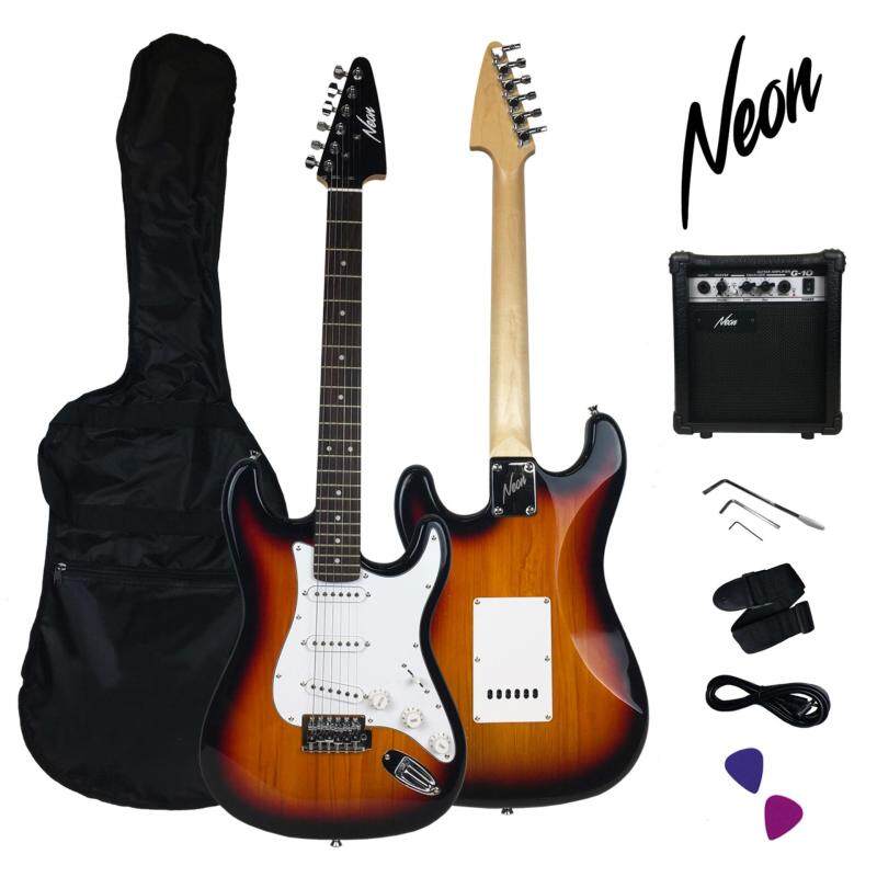 Taloha Neon Jumpstart Electric Guitar Package (Sunburst) + 10W Guitar Amplifier + Full Set Accessories Malaysia
