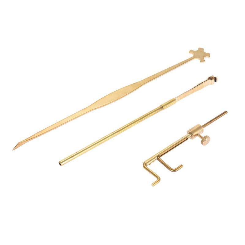 Violin Luthier Tools Kit Set Sound Post Gauge Measurer & Retriever Clip & Setter Brass Malaysia