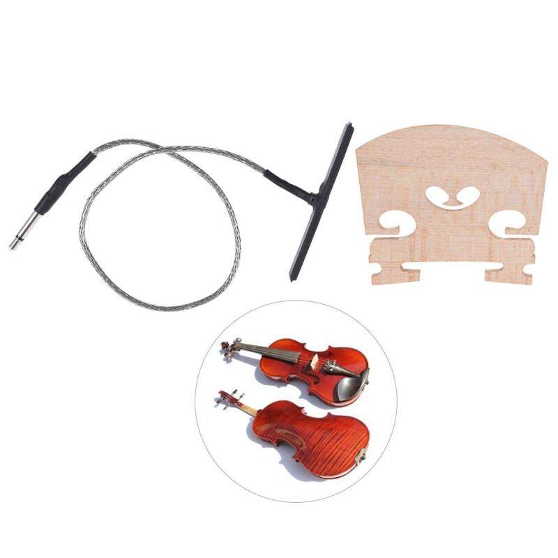Violin Upright Bridge with Rod Pickup Piezo Set for 4/4 Full Size Electric Violin Parts Replacement ^ Malaysia