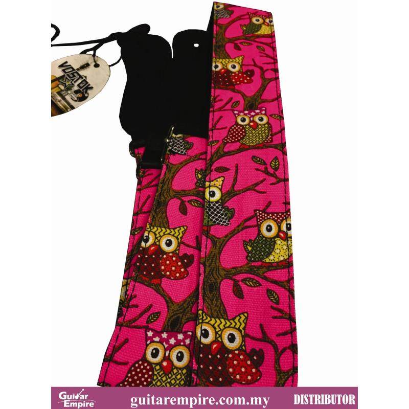 Vostok Guitar Strap Pink Owl Designed S086 -Suitable For Acoustic Guitar, Electric Guitar And Bass Guitar Malaysia