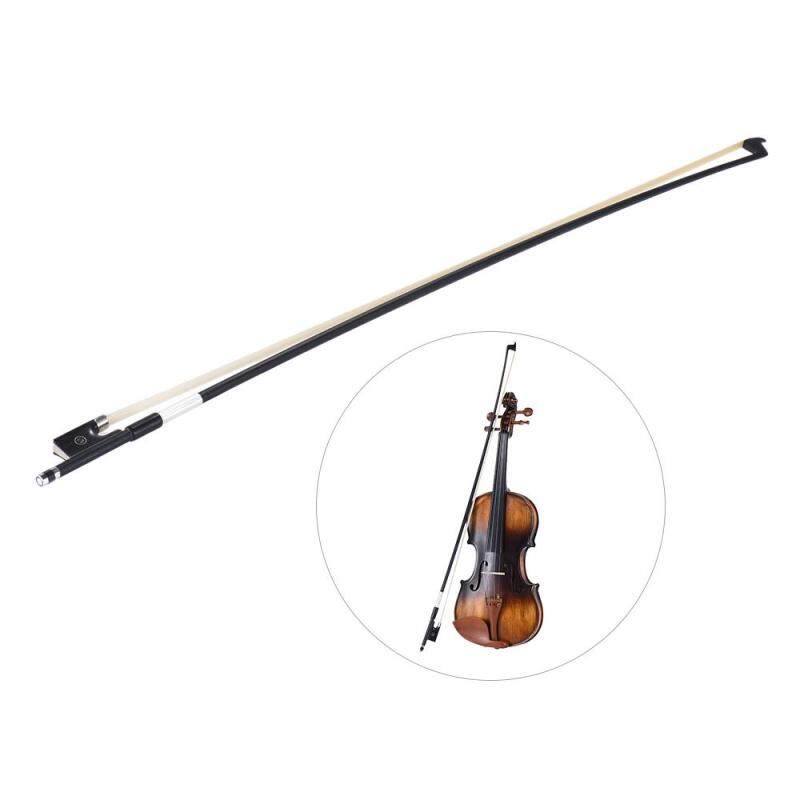 Well Balanced Carbon Fiber 4/4 Violin Fiddle Bow Round Stick Exquisite Horsehair Ebony Frog Malaysia
