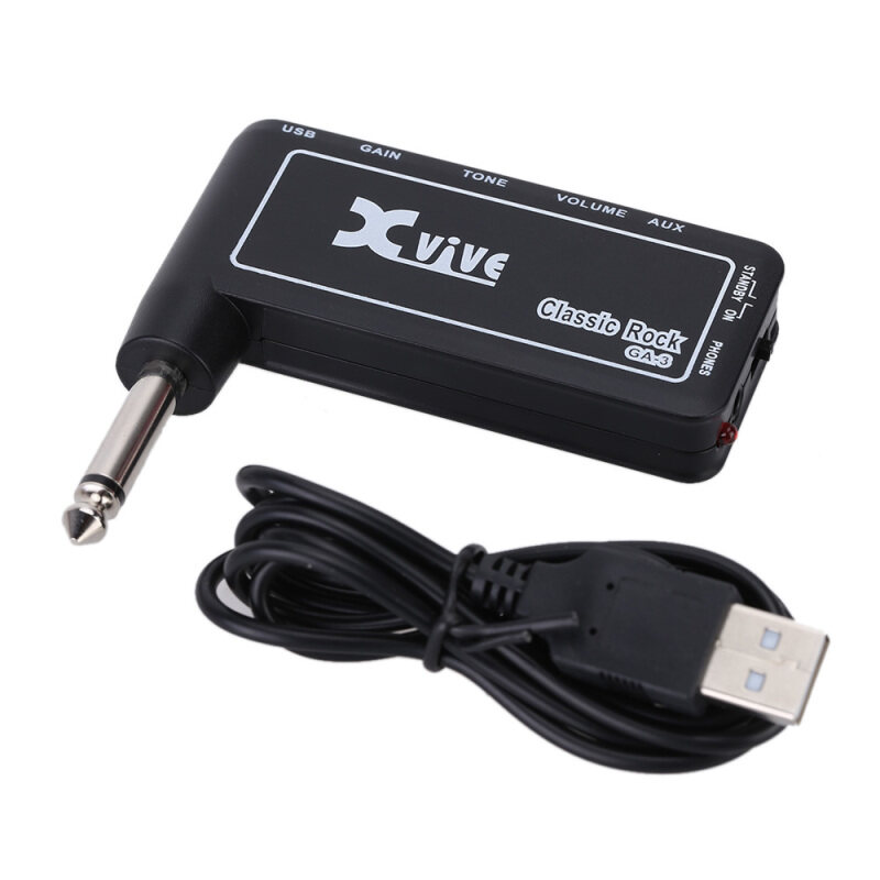 Xvive GA3 Classic Rock Mini Portable Rechargeable Electric Guitar Plug Headphone Amp Malaysia