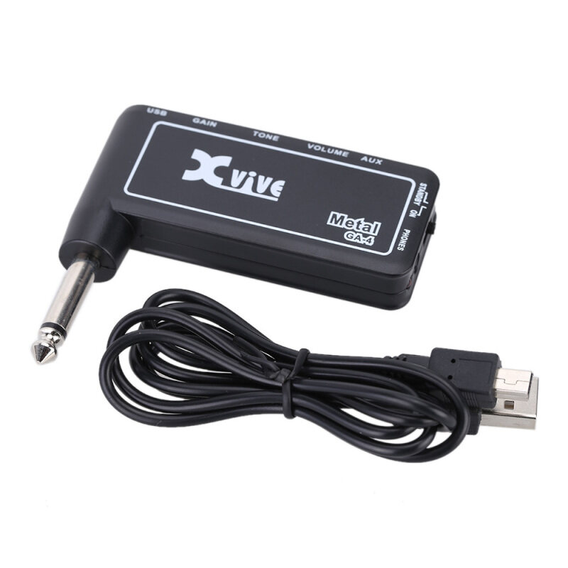 Xvive GA4 Metal Mini Portable Rechargeable Electric Guitar Plug Headphone Amp Amplifier Malaysia