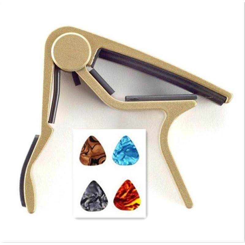 Zoo on Yoo Single-handed Guitar Capo Quick Change(gold)with free four guitar picks Malaysia