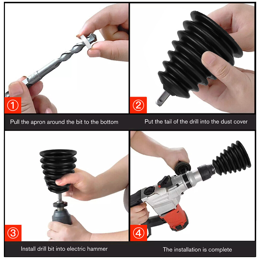 Vastar Rubber Drill Dust Collector Scalable Dust Collector Dustproof Collection