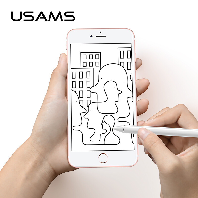 USAMS Stylus Pen for Android Universal Active Touch Screen Capacitive Stylus Pen for iPad/iPhone/Windows/Android tablet/Android Phone/Samsung/Huawei/Xiaomi