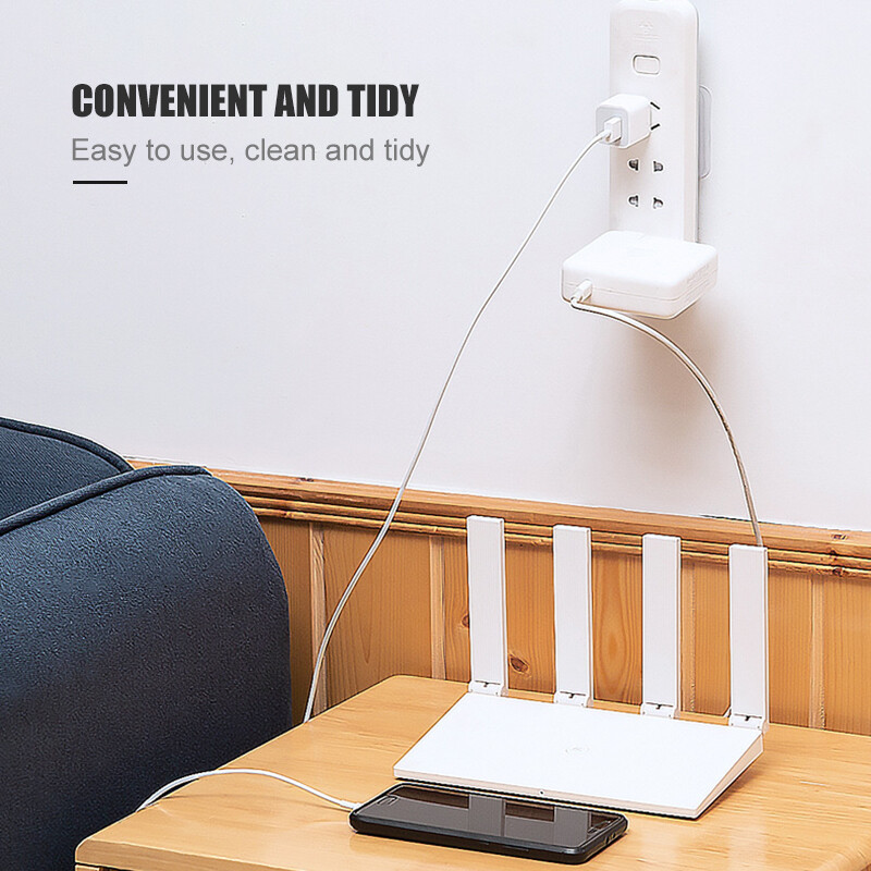 Wall Hooks Multifunction Adhesive Wall Hooks Socket Router Fixing Holder Strong Hooks Home Storage Accessories