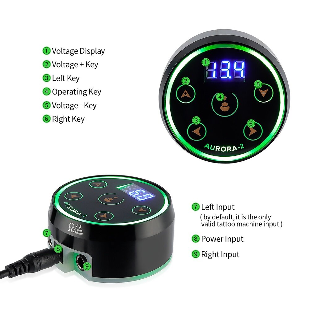 foreverlily Ta ttoo Pen Power Supply Dual Connecting Interfaces Stable Performance With LCD Screen Power Supply