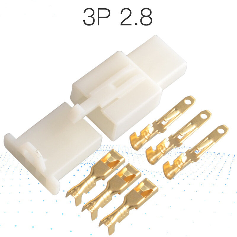 80Pcs 2.8Mm 3Pin dây điện ô tô Nối Nam Nữ Ô Tô Phụ Kiện Đặc Biệt Đầu nối cáp Cắm Bộ Dụng Cụ Xe Máy Ebike Xe
