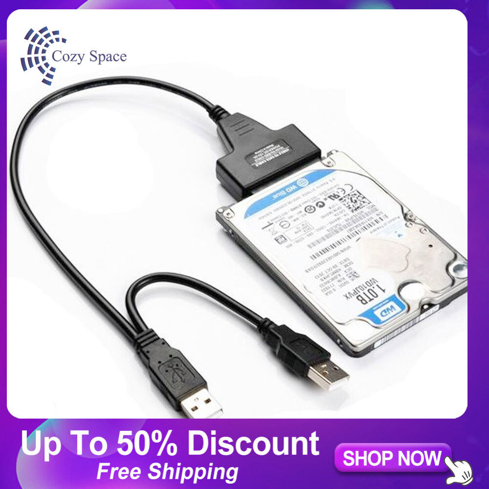 【Cozyy Space】Hard Disk Drive 7+15 Pin SATA to USB 2.0 Adapter Cable for 2.5 Inch HDD Laptop