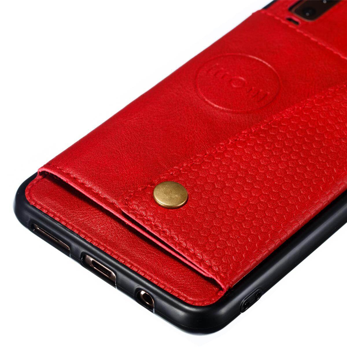 Cho Samsung A7 2018 A750 da trường hợp nhiều Folio lật Bìa Wallet trở lại trường hợp vỏ, có thể làm việc với gắn trên xe hơi, ẩn thẻ tín dụng ID khe giữ, retro nút kim loại clasp, đứng hỗ trợ