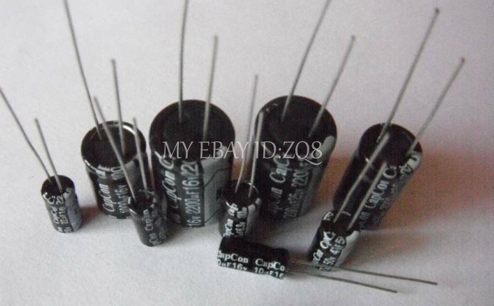thumbnail image 2 of 50PCS 0.1uF 50V Aluminum Electrolytic Capacitors – 4x7mm, Through Hole 2 of 5