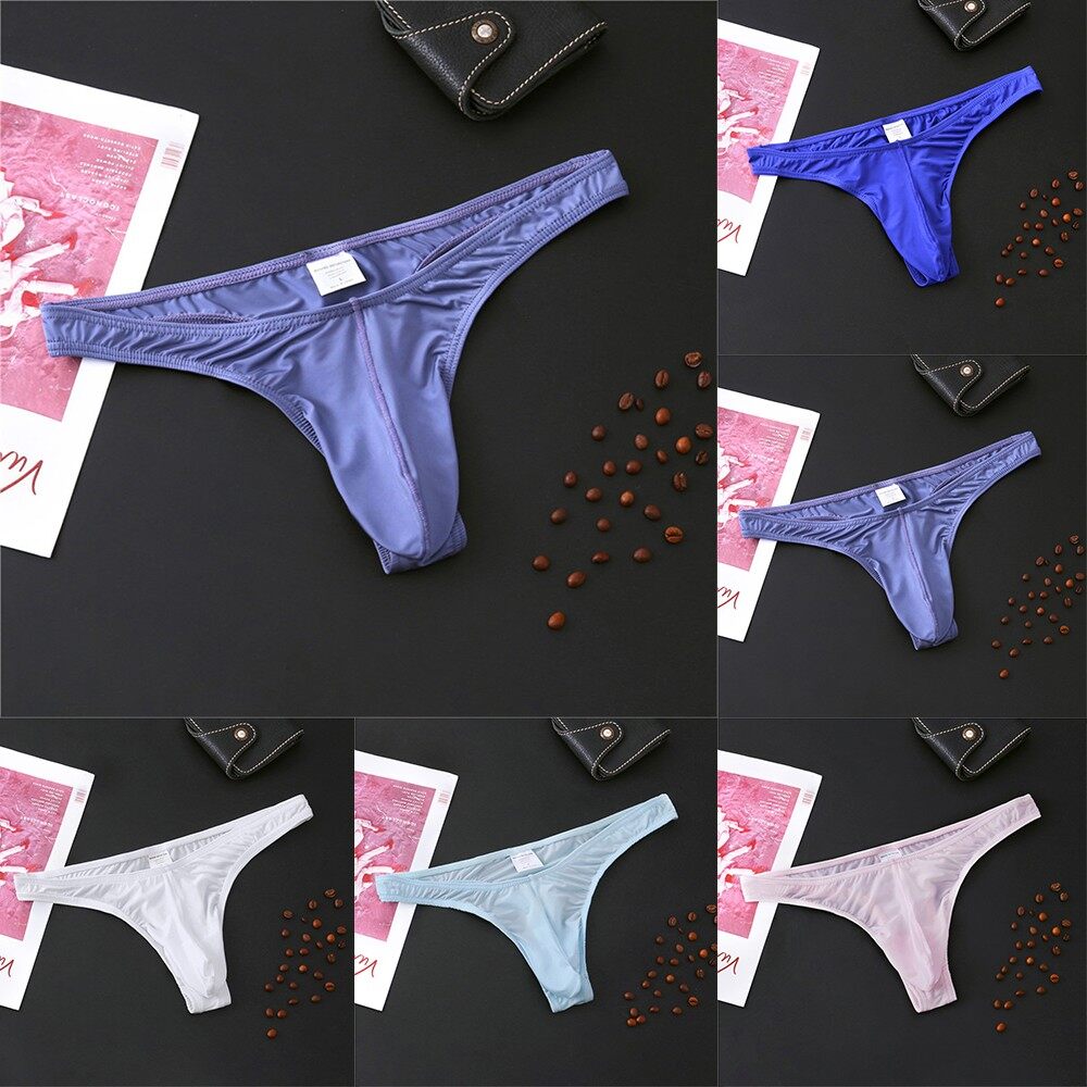 Translucent Men Briefs Breathable Underpants Bulge Pouch Underwear Convex