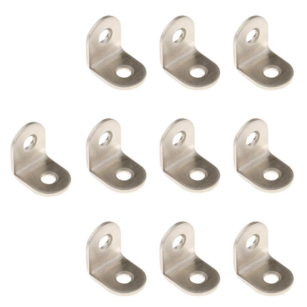 Loviver Steel Heavy Duty L Corner Brace Joint Angle Bracket, Shelf Bracket Wall Hanging Angle Bracket, Pack of 10