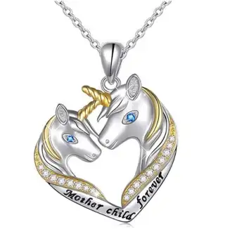 mother child necklace